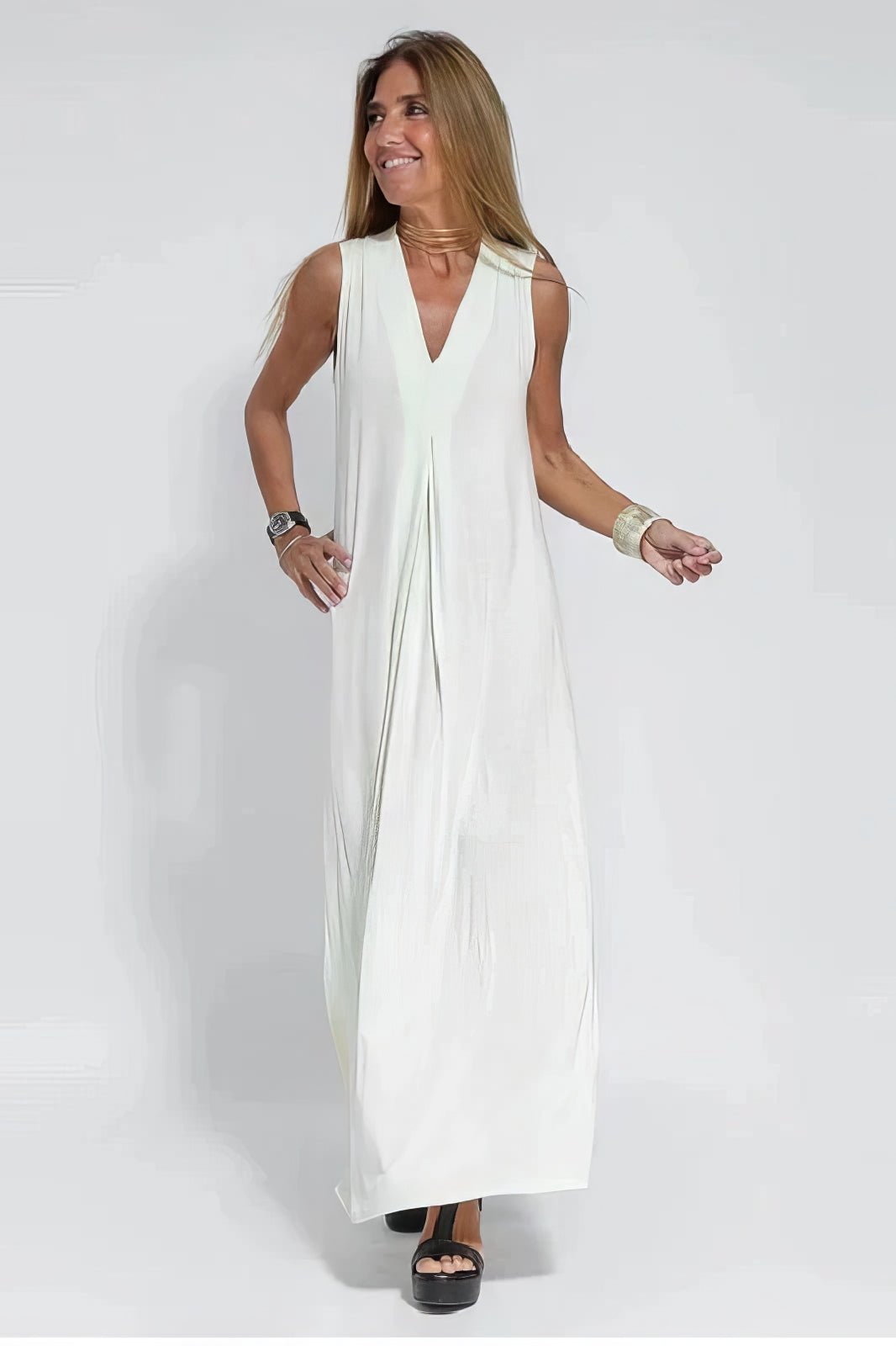 Ellie™ Elegant Long Dress with Cardigan